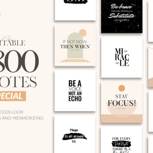 New editable 5800 quotes special make your feeds look inspiring and mesmerizing.