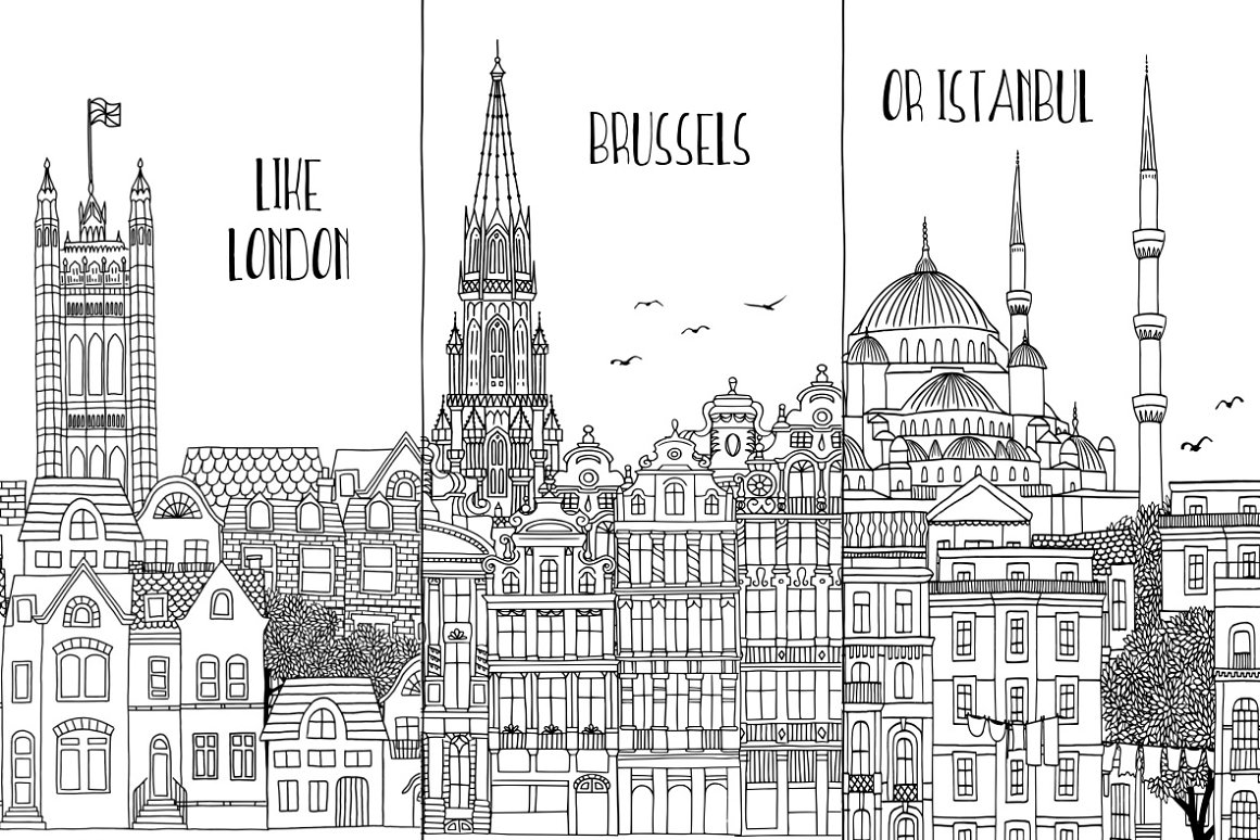 Different cities of different countries.