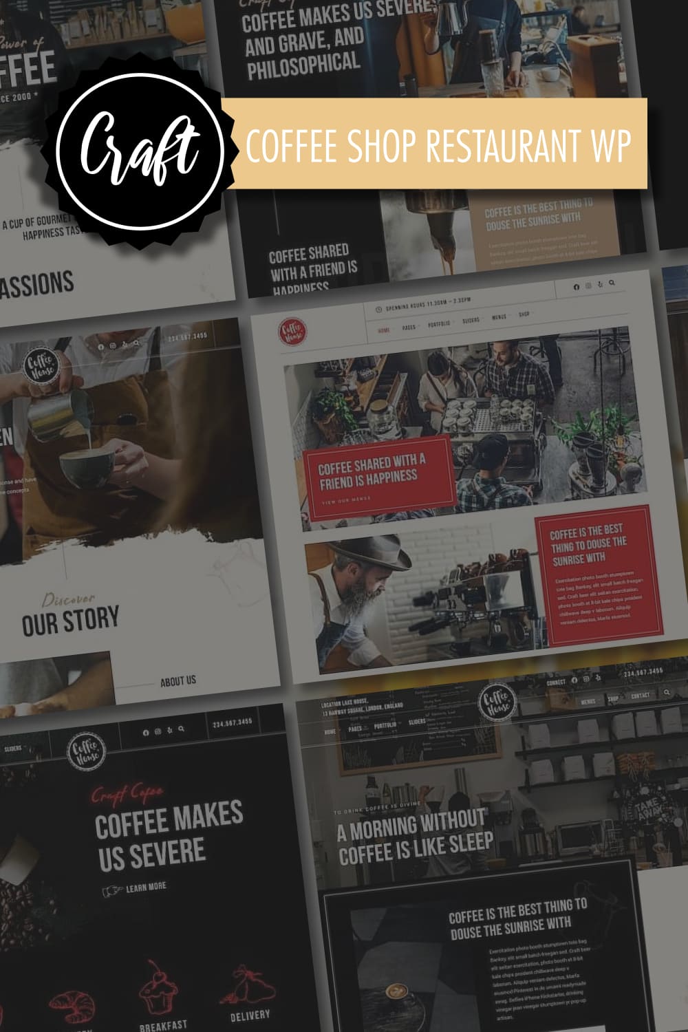 Wordpress theme for coffeeshop and restaurant.