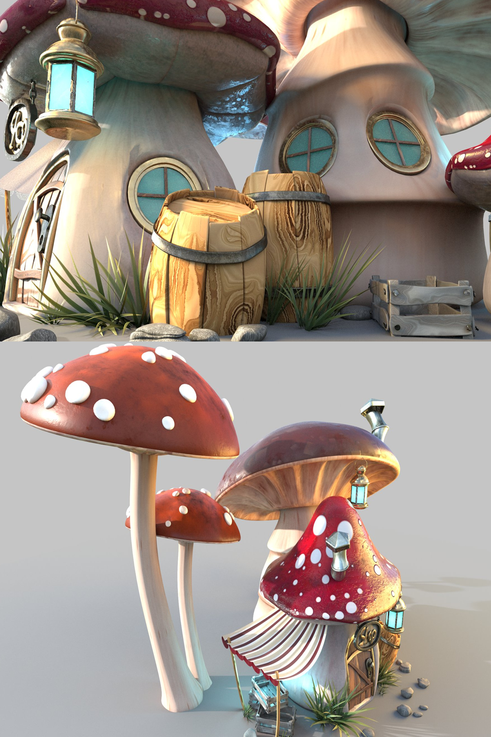 Illustrations cute mushroom house of pinterest.