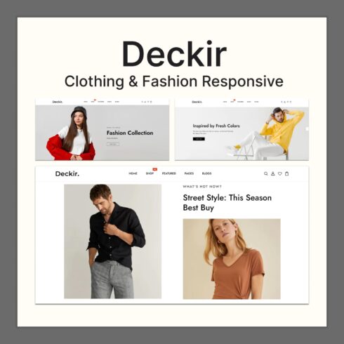 Deckir clothing and fashion responsive.