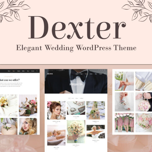 Preview dexter elegant wedding wordpress theme.