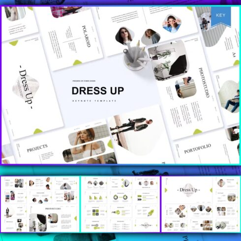 Company projects of Dress Up Keynote Template.