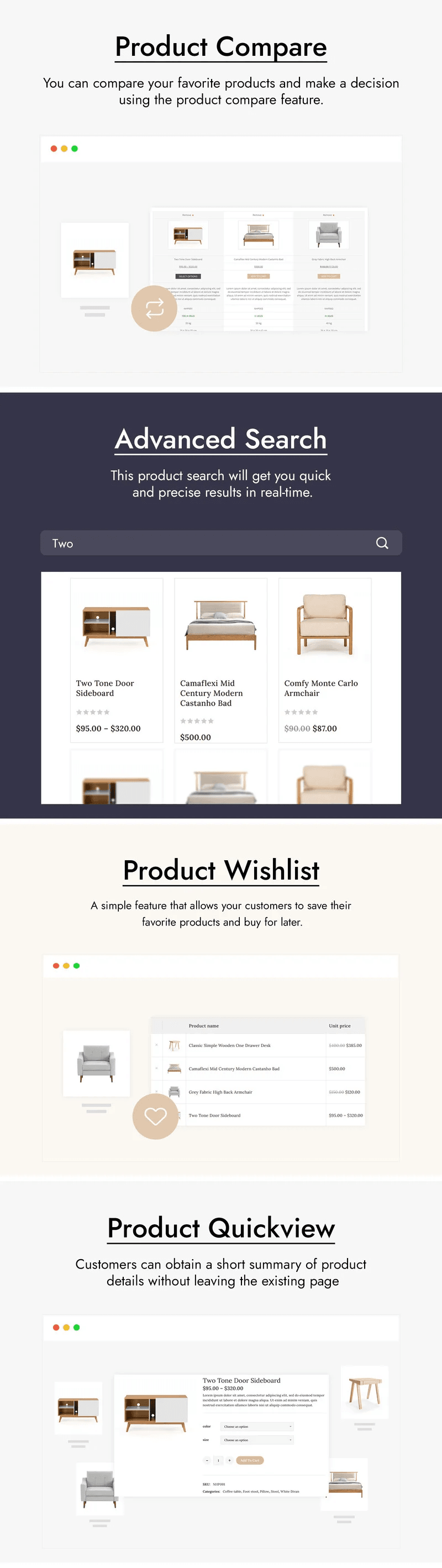 Store pages with beds.