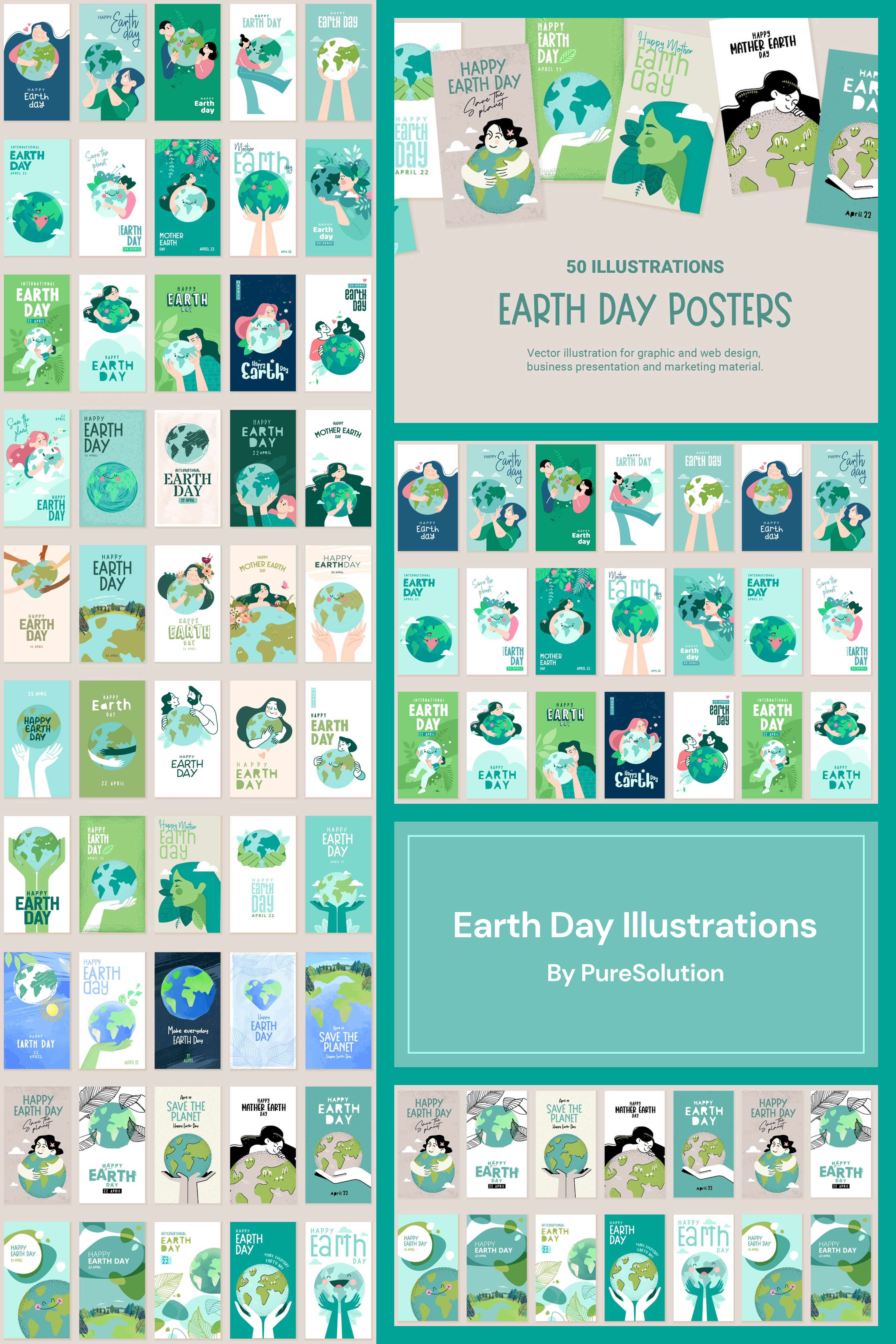 Pinterest illustrations of earth day illustrations.