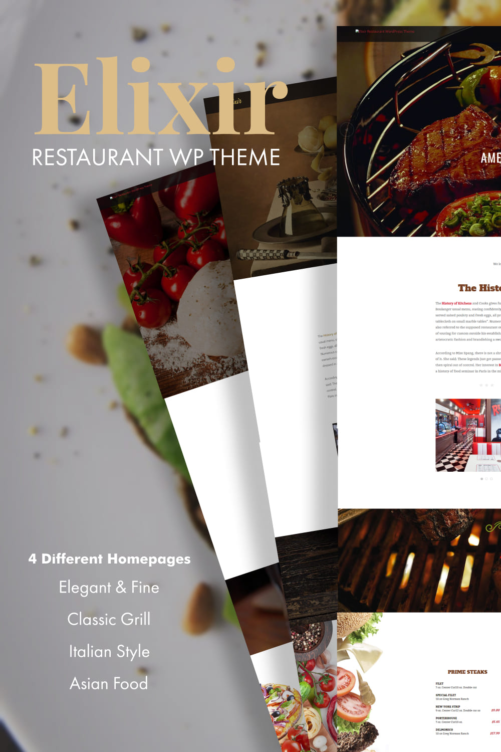 Elixir - Restaurant WordPress Theme.