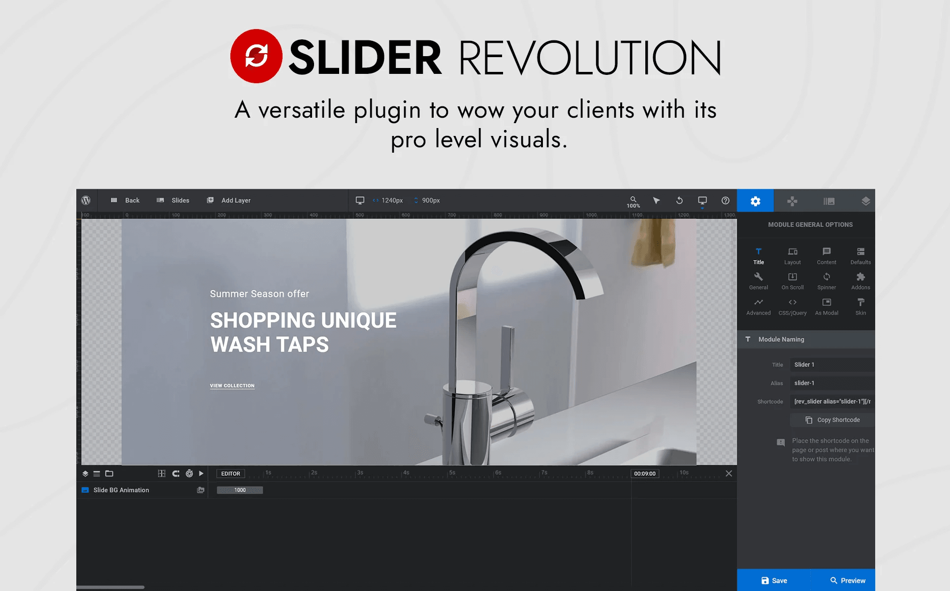 Template image with faucet.