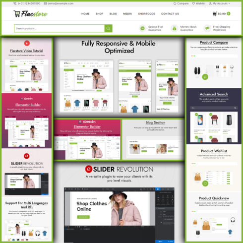 Images preview flac store fashion and accessories woocommerce theme.