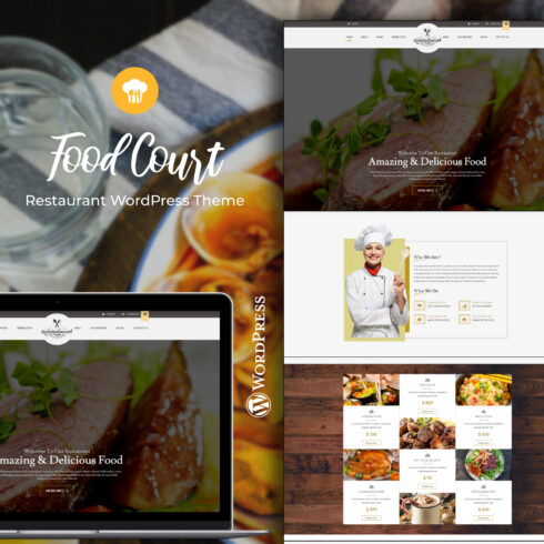 Images with food court restaurant wordpress theme.