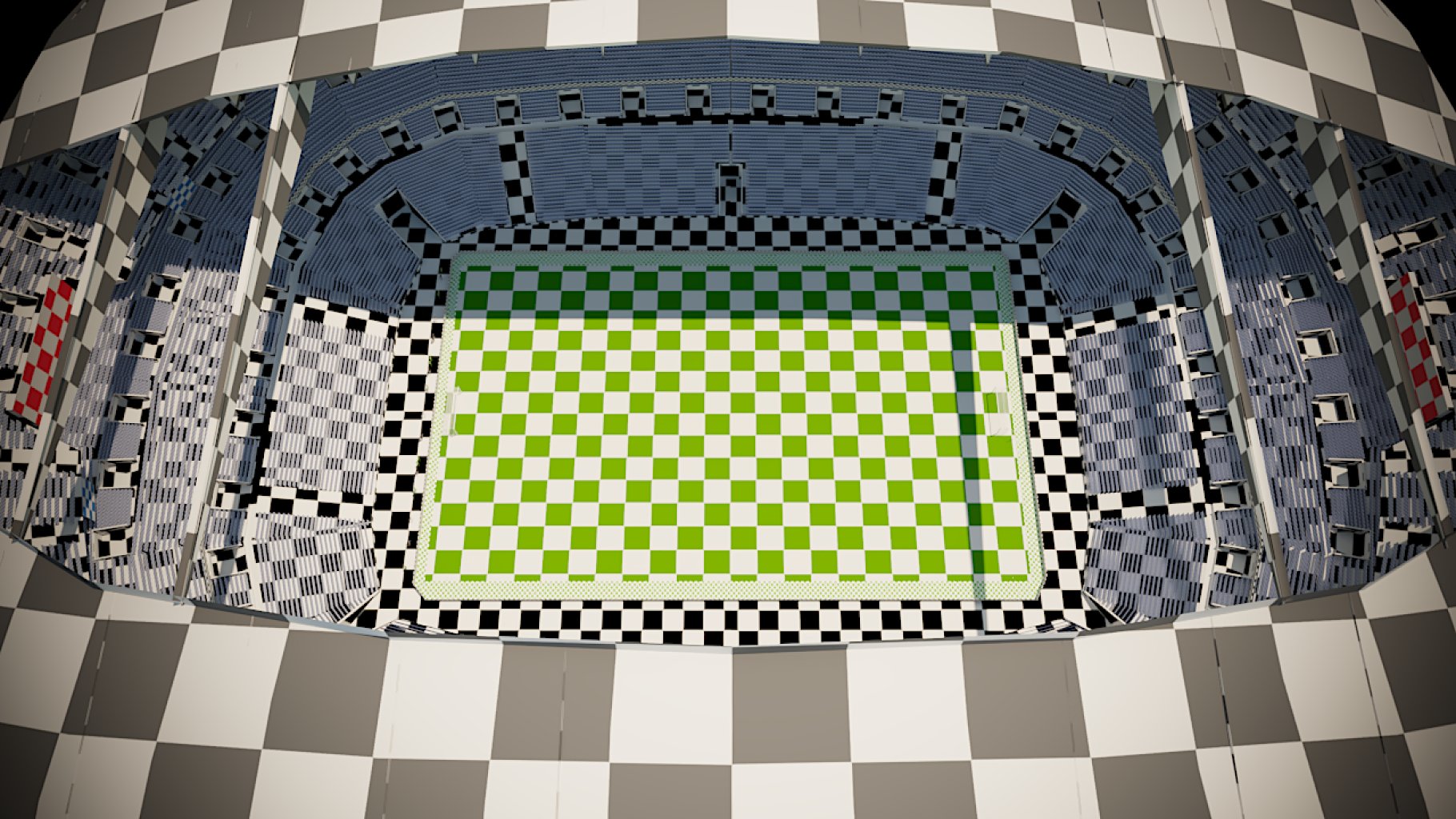 Chess elements with a football field.