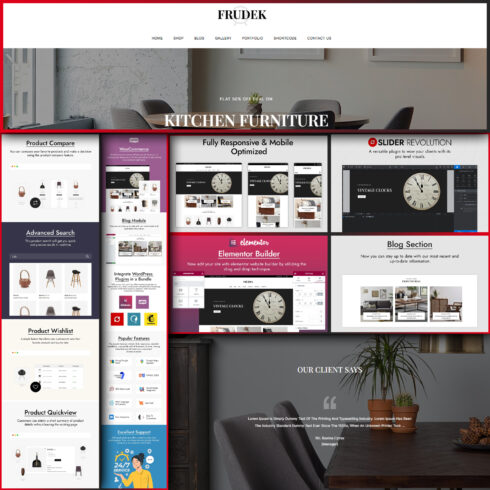 Images preview frudek home decor and furniture store woocommerce theme.