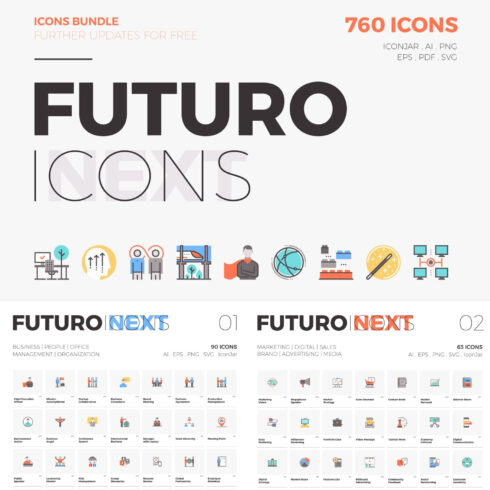 Preview futuro next icons bundle.