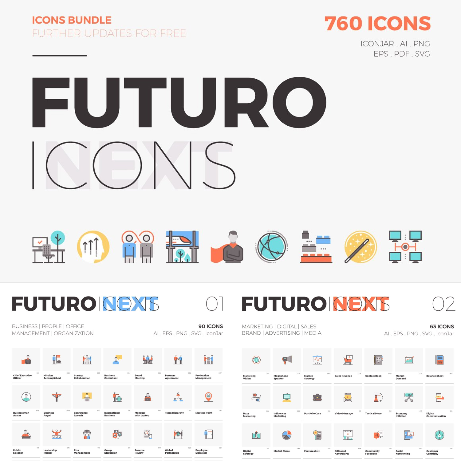 Preview futuro next icons bundle.