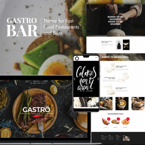 GastroBar - Theme for Fast Food Restaurants and Bars.