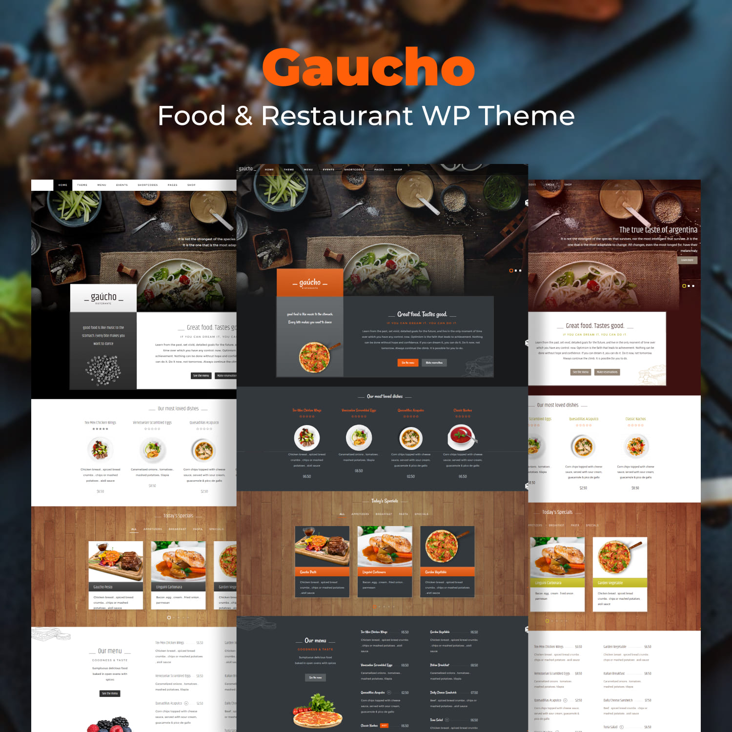 Gaucho - Food & Restaurant WP Theme.