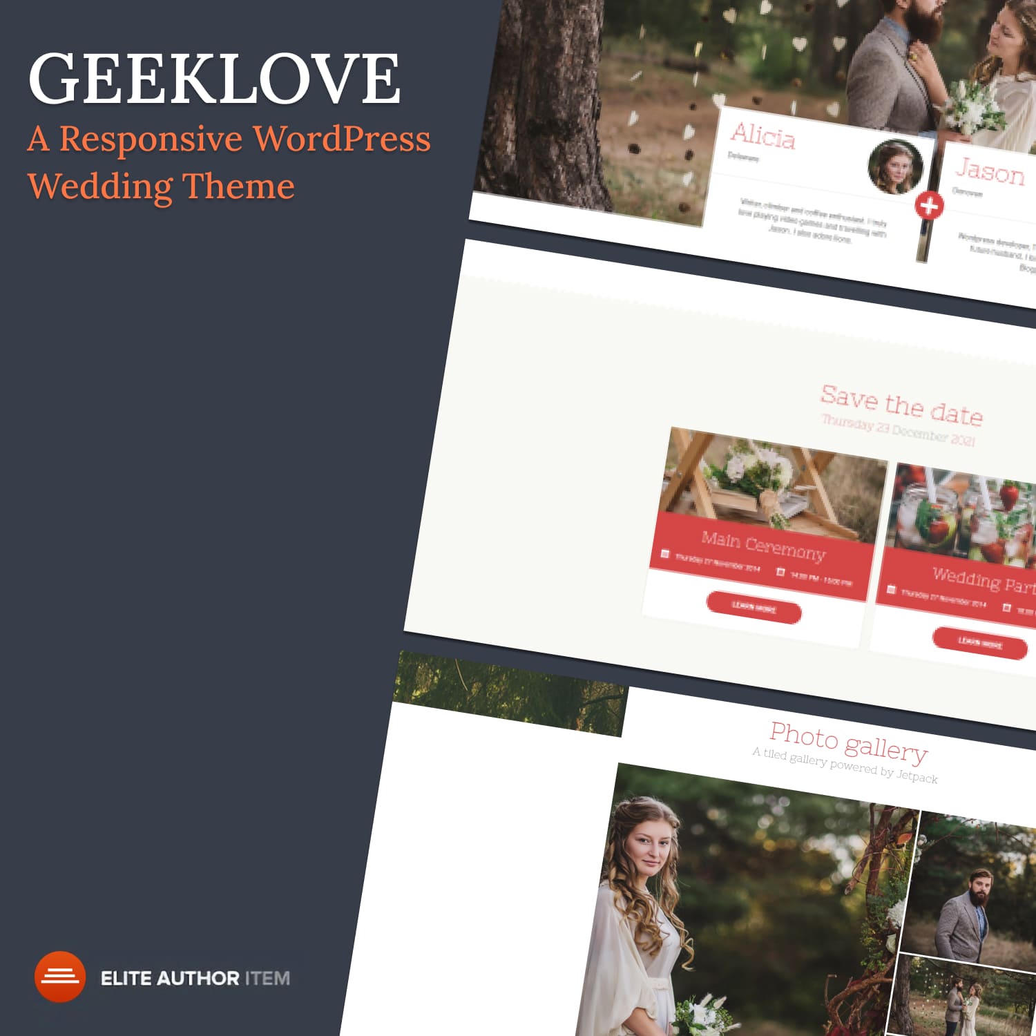 GeekLove - A Responsive WordPress Wedding Theme.