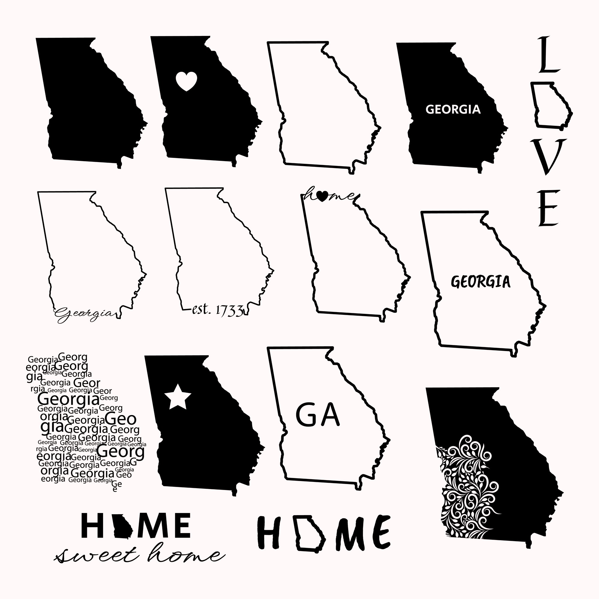 state of ga outline
