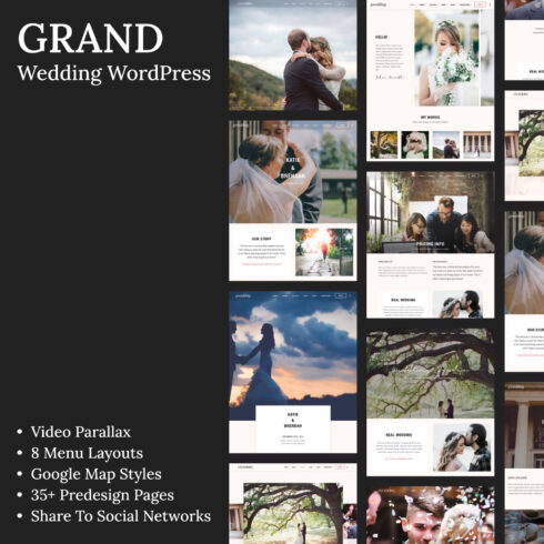 Preview grand wedding wordpress.