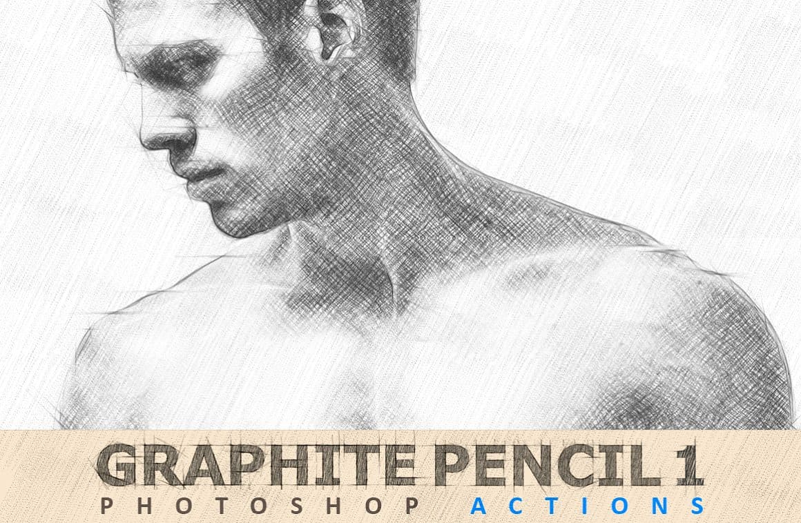 Graphite pencil 1 Photoshop actions.