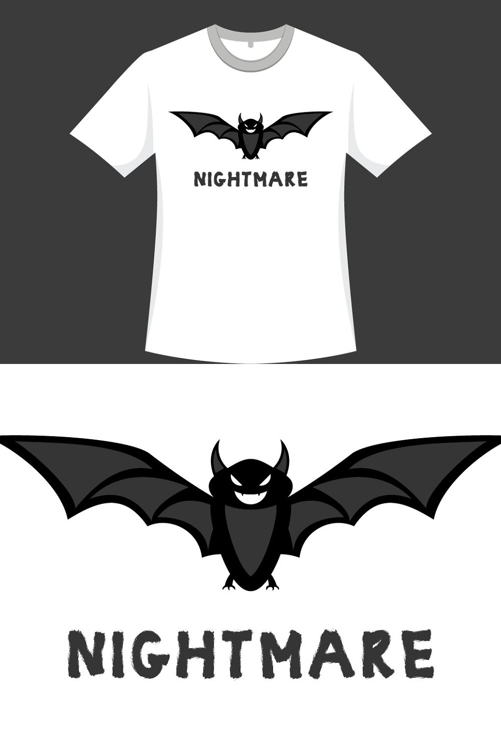 Illustrations halloween nightmare bat t shirt art pinterest.