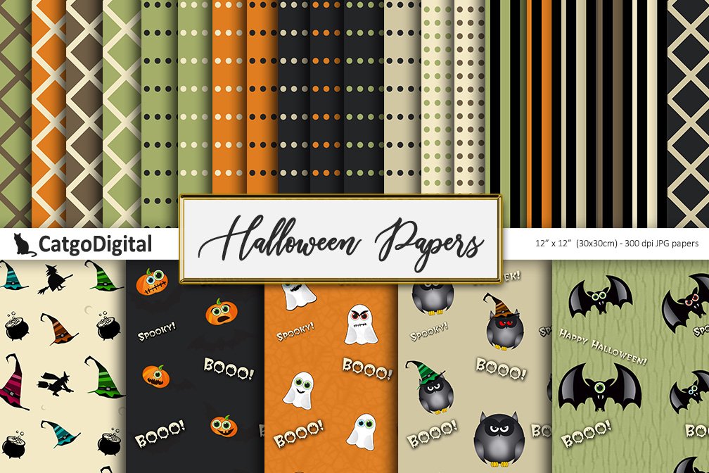 Pages of textures and images for Halloween.
