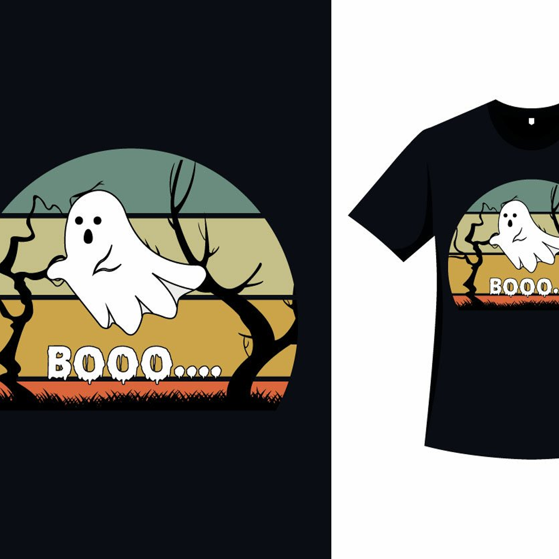 Images preview halloween retro t shirt vector design.