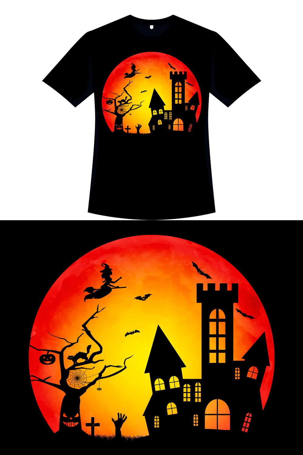 Illustrations halloween scary shirt vector design of pinterest.