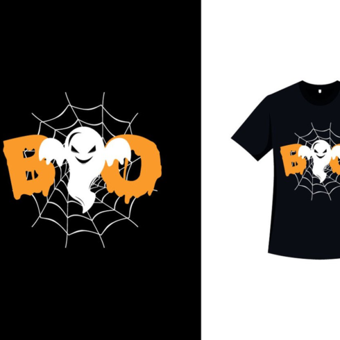 Images preview halloween t shirt with spider web.