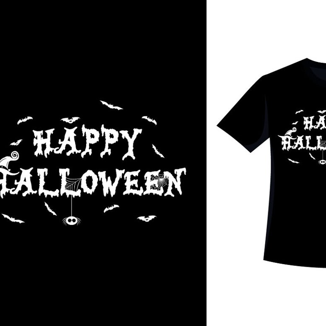 Halloween Flat Bat PNG & SVG Design For T-Shirts