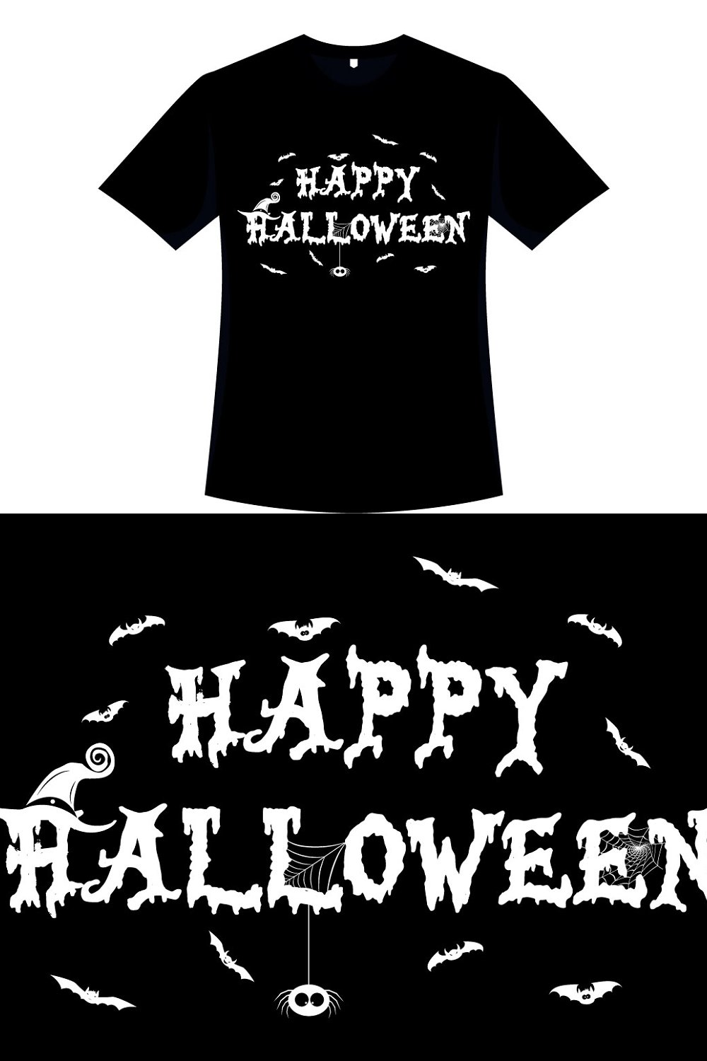 Illustrations halloween typography t shirt design of pinterest.