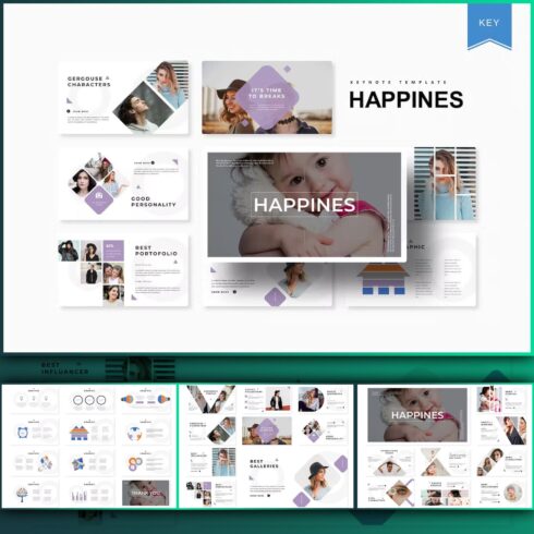 Gergouse characters of Happines | Keynote Template.