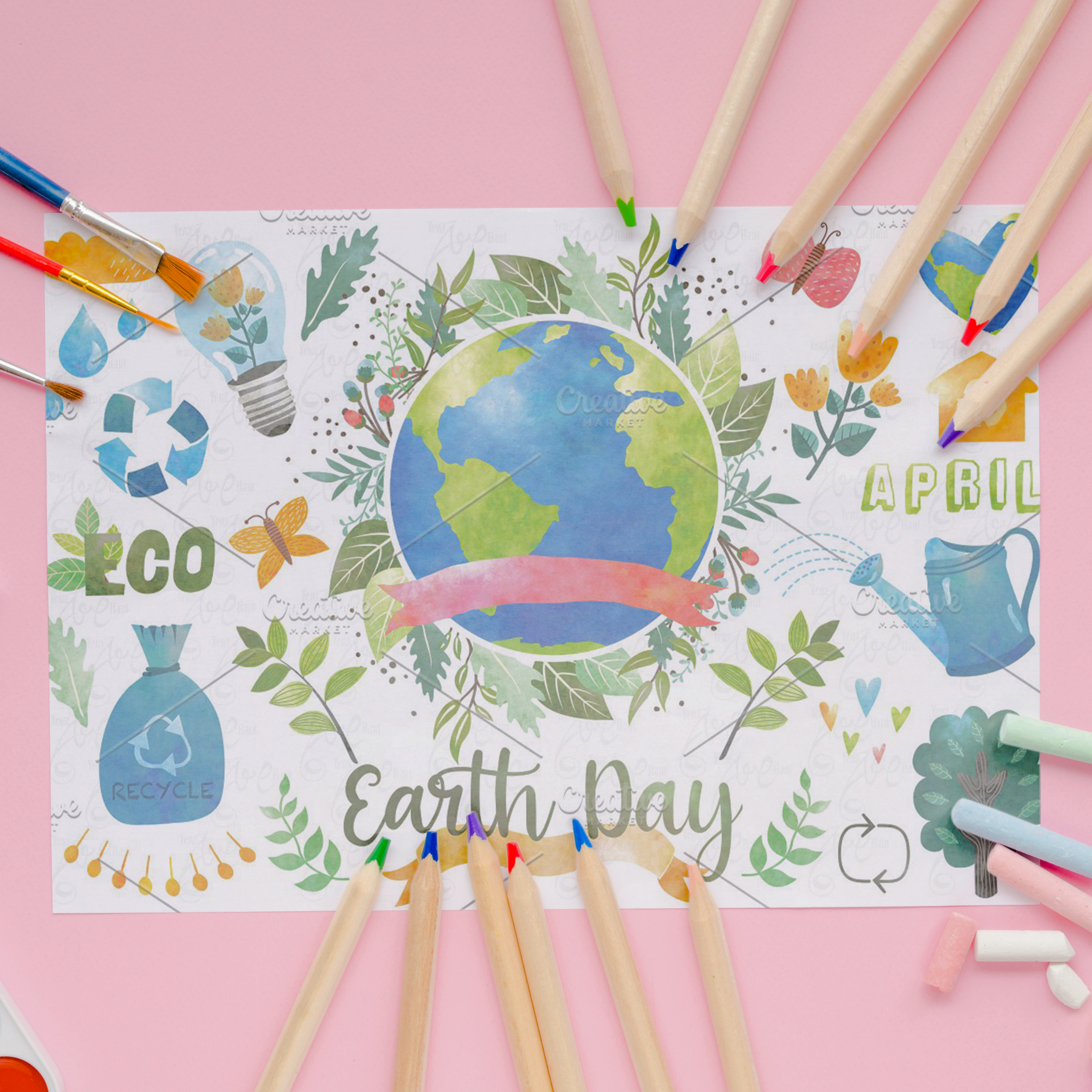 Preview image happy earth day collection.