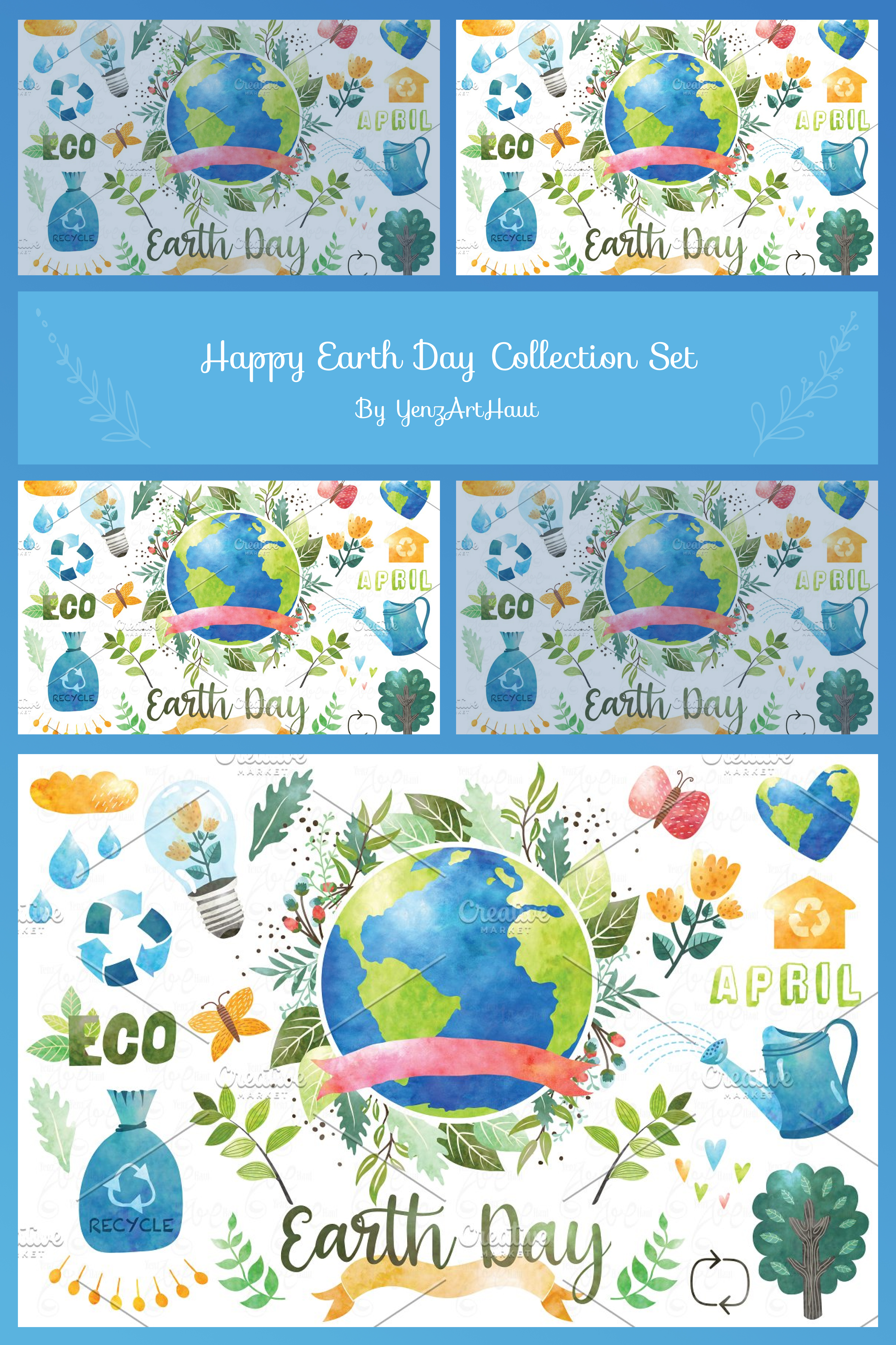 Pinterest of happy earth day collection.