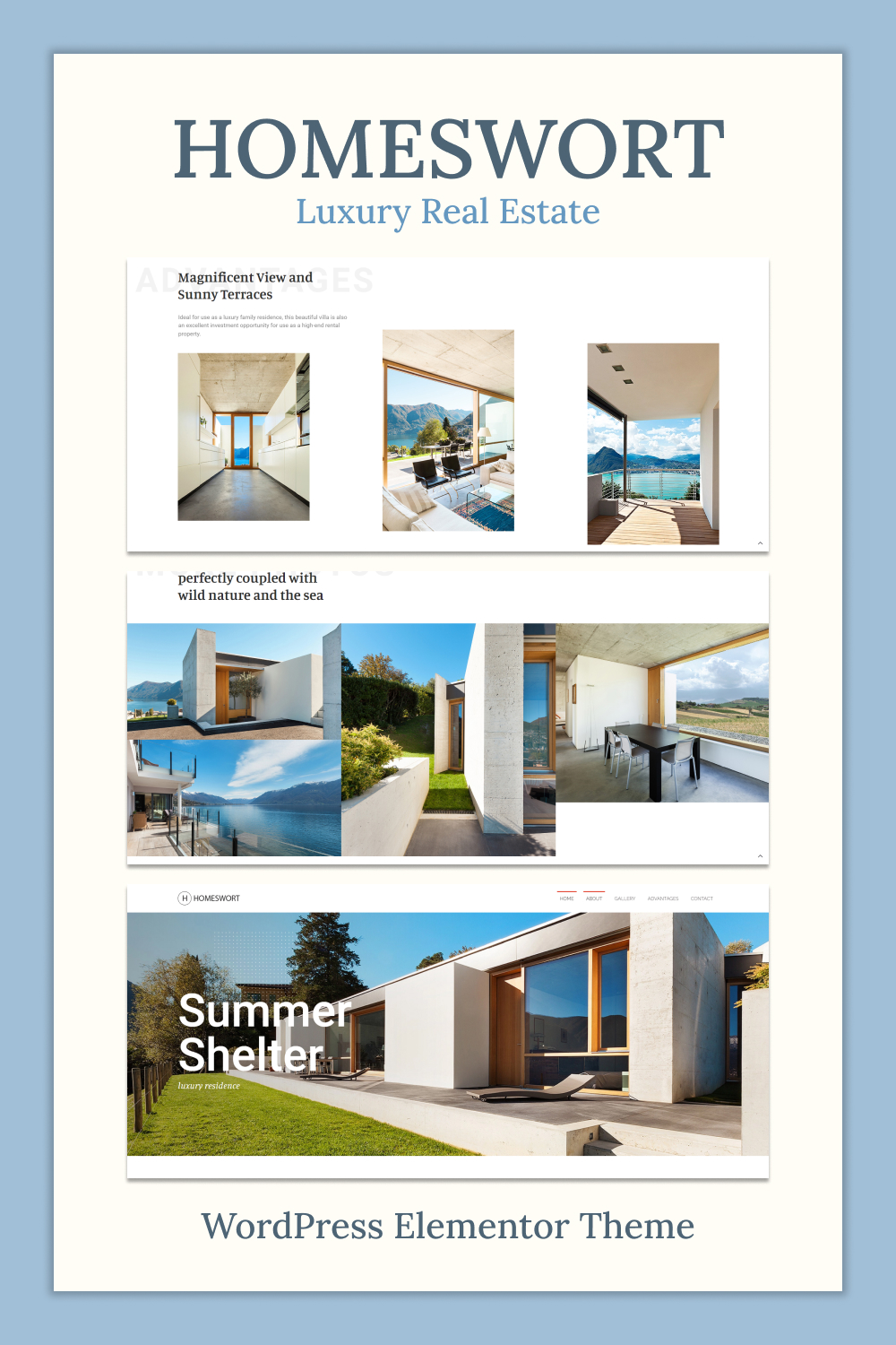 Pinterest illustrations of homeswort luxury real estate wordpress elementor theme.