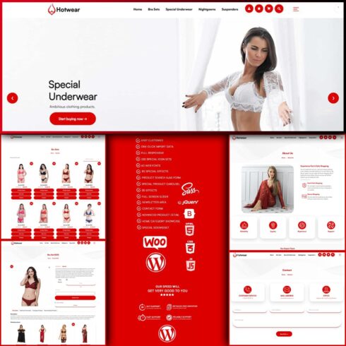 Ambitious clothing products of Hotwear - Lingerie Store WooCommerce WordPress Theme.