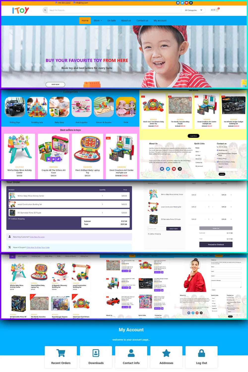 All pages of “I toy store woocommerce theme”.