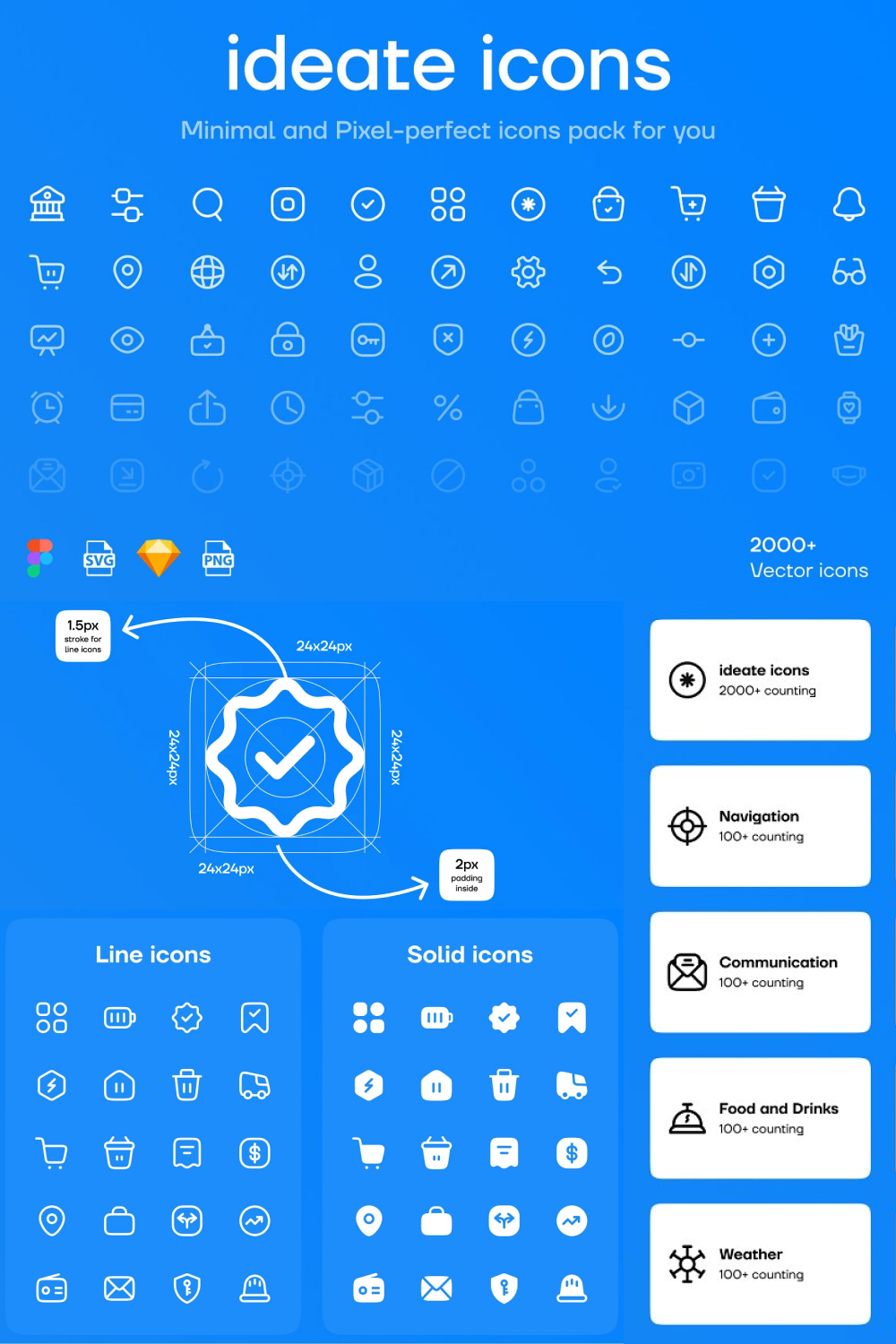 Illustrations ideate icons minimal vector icons of pinterest.