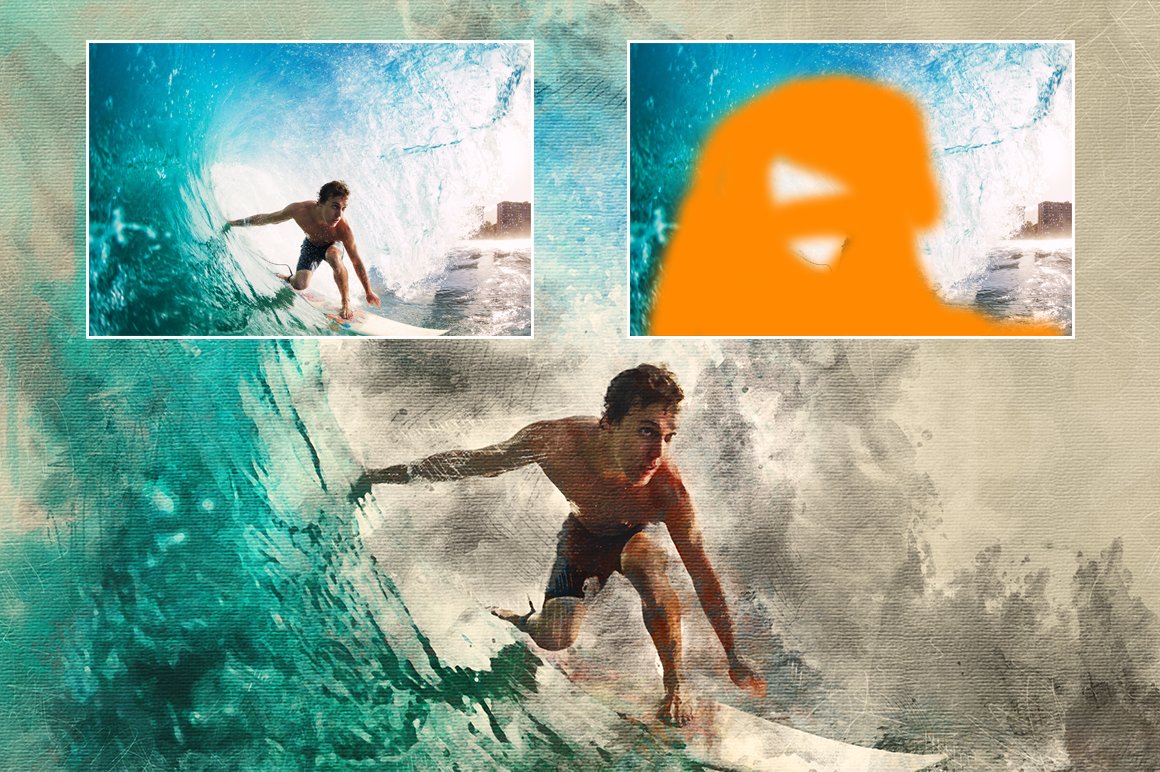 Guy surfing.