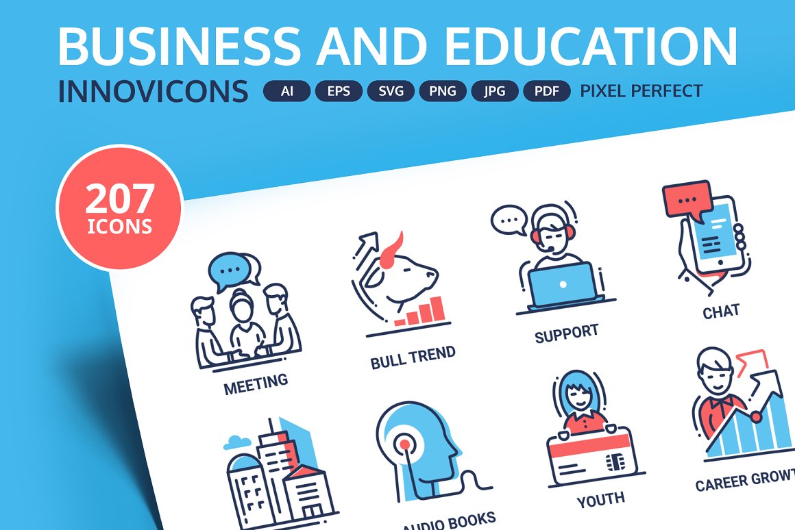 Great business school themed icons.