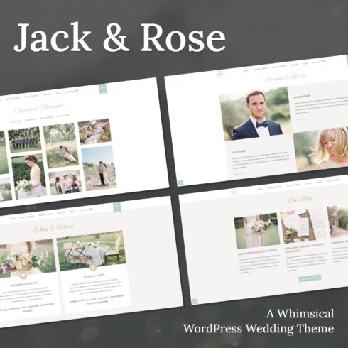 Jack & Rose - A Whimsical WordPress Wedding Theme.
