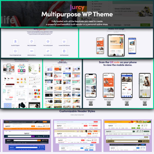 Images preview jurcy multipurpose amp multi vendors marketplace woocommerce wordpress theme.