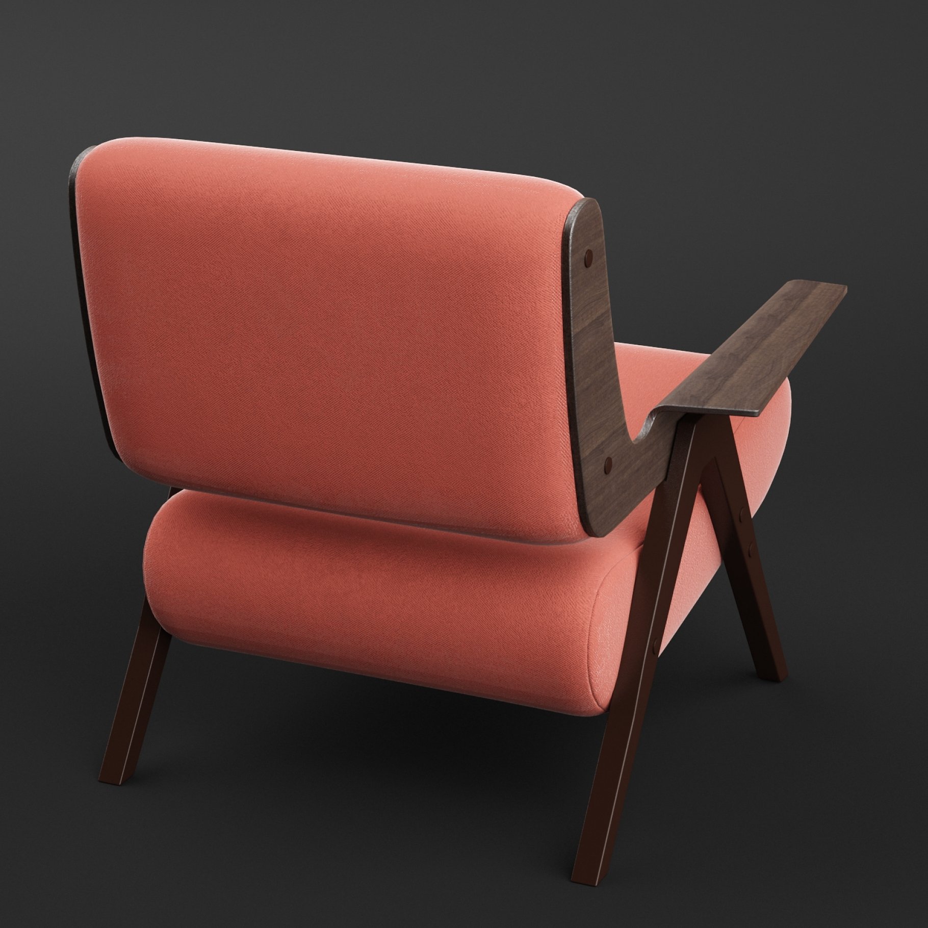 Beautiful pink armchairs volume model.