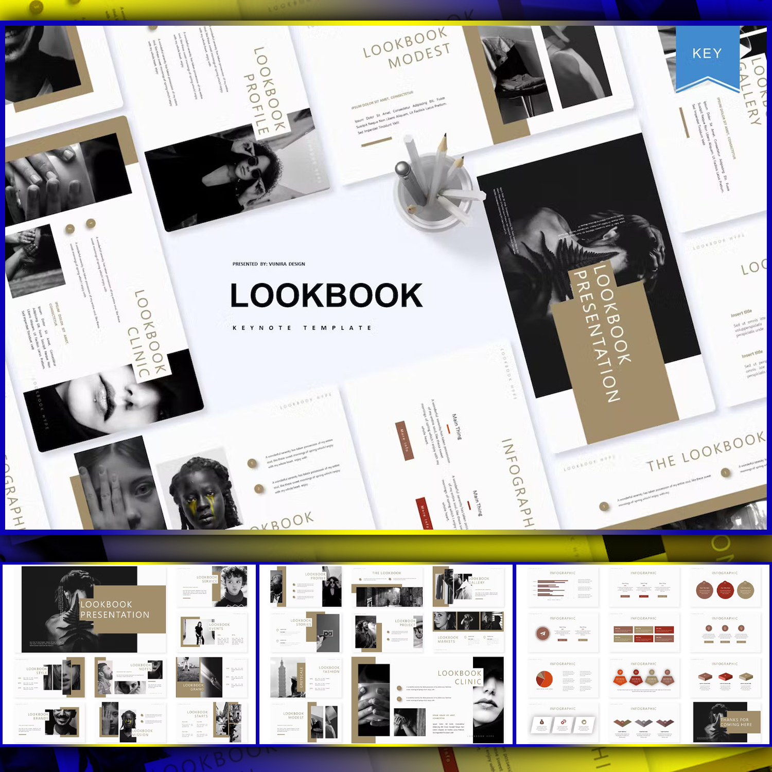 Images preview lookbook keynote template.