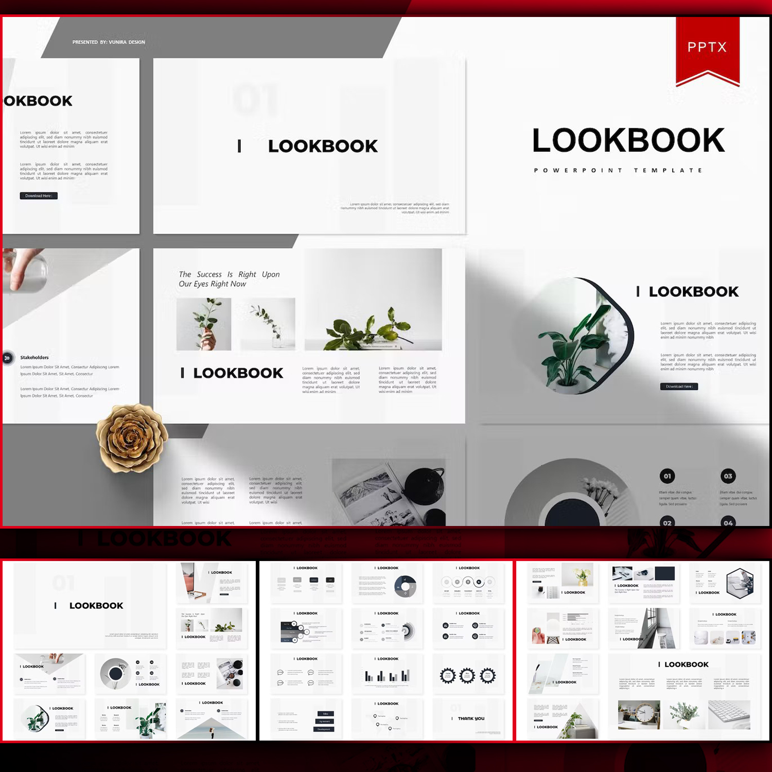 Images with lookbook powerpoint template.