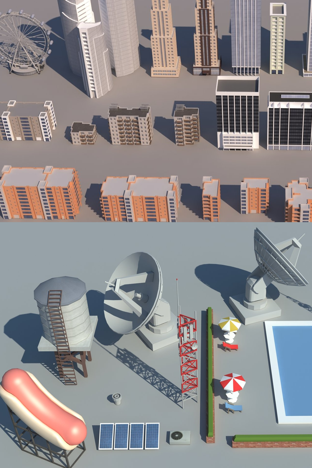 Illustrations low poly 3d cartoon city modular of pinterest.