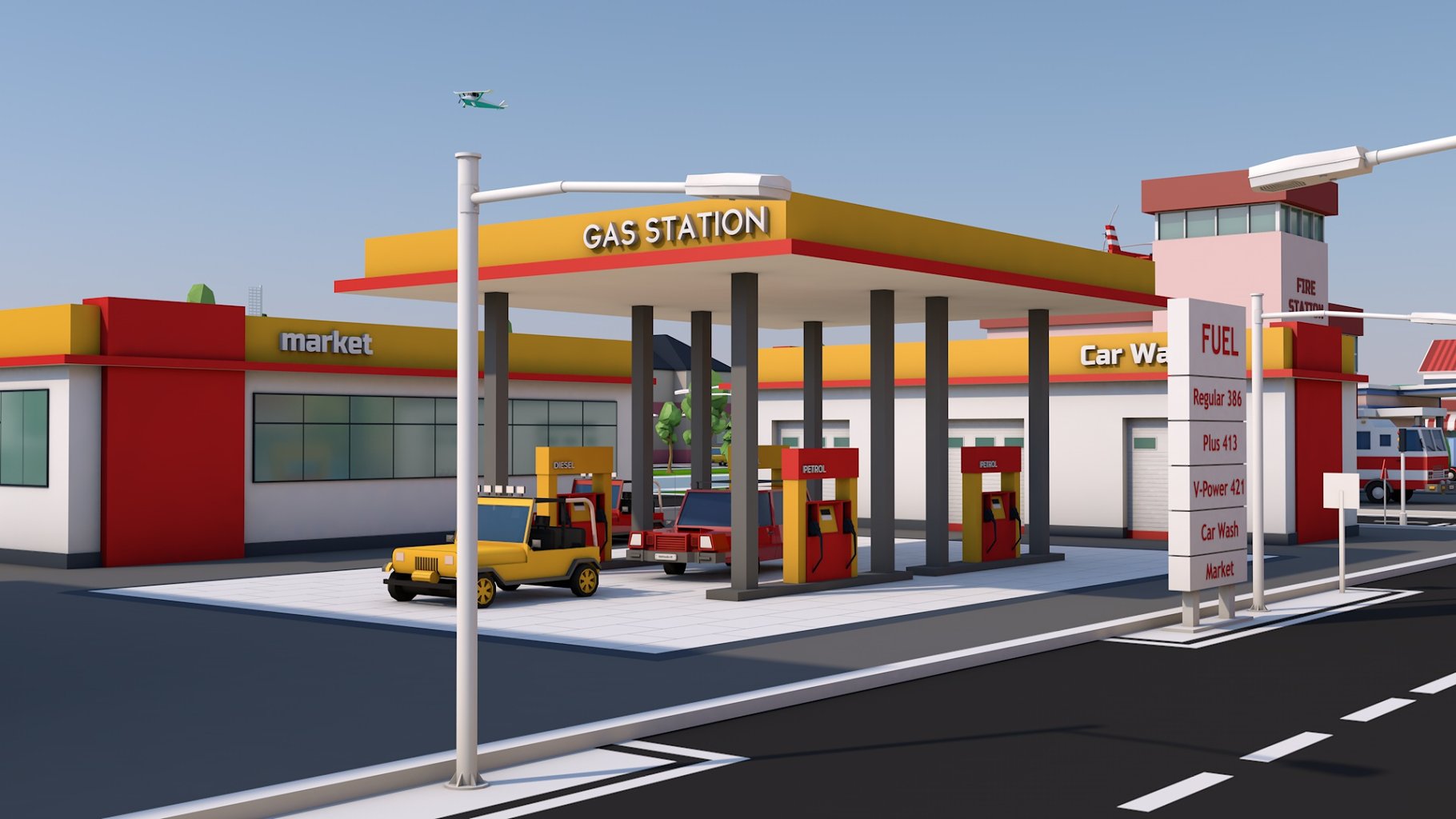 Image of gas station.