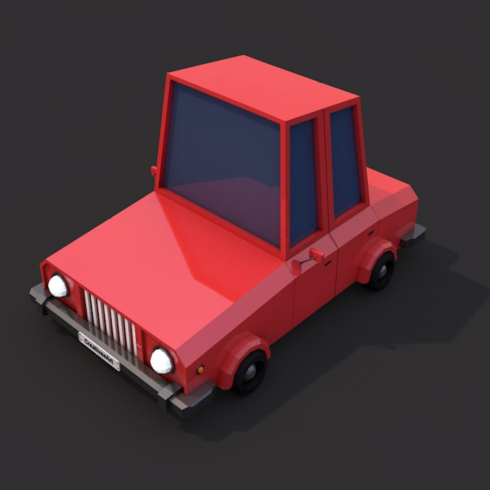 Images preview low poly family car.