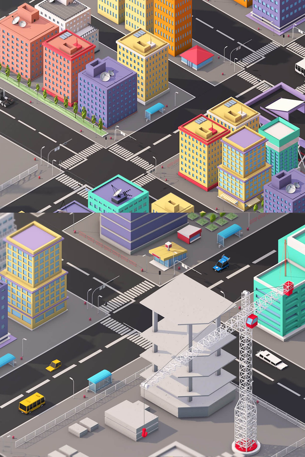Illustrations low poly megapolis city pack of pinterest.