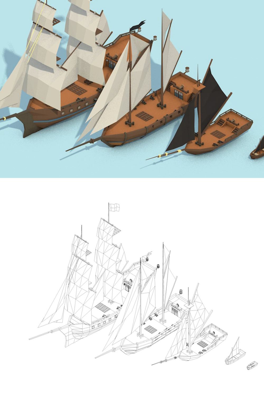 Images low poly pirate ships of pinterest.