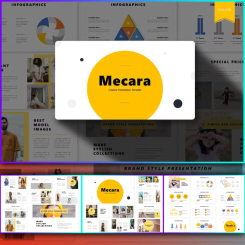 Images preview mecara google slides template.